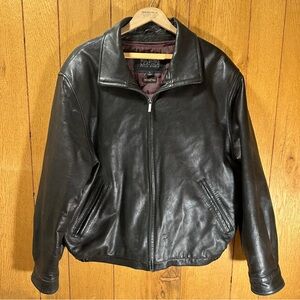 Vintage Wilsons Leather Pelle Studio Mens Jacket Removable Quilted Liner Size L